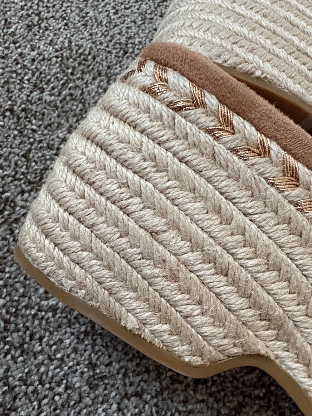 TOMS Cream Suede Platform Slide Sandals - Picture 4 of 10